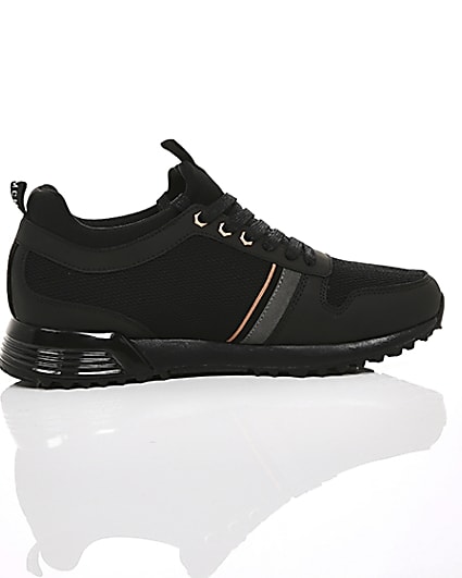 360 degree animation of product Black ‘MCMLXXVI’ lace-up trainers frame-10