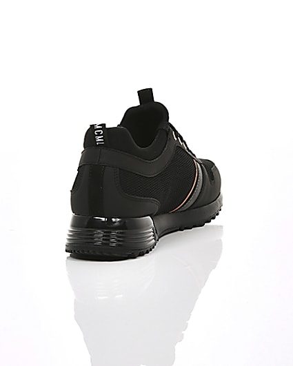 360 degree animation of product Black ‘MCMLXXVI’ lace-up trainers frame-14