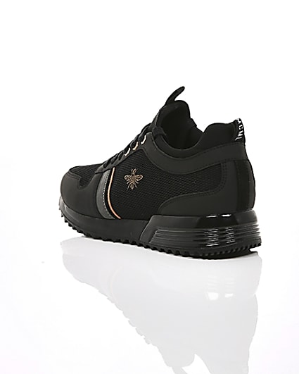 360 degree animation of product Black ‘MCMLXXVI’ lace-up trainers frame-18