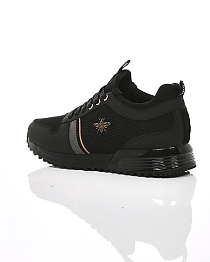 360 degree animation of product Black ‘MCMLXXVI’ lace-up trainers frame-19