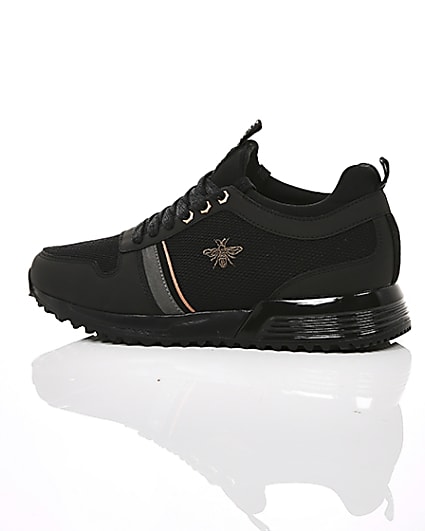 360 degree animation of product Black ‘MCMLXXVI’ lace-up trainers frame-20