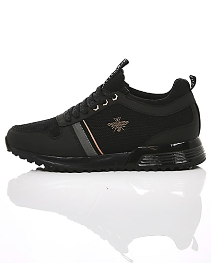 360 degree animation of product Black ‘MCMLXXVI’ lace-up trainers frame-21