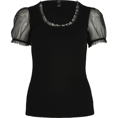 river island mesh t shirt