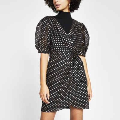 river island polka dot dress