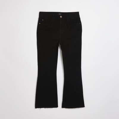 Mid rise cropped flare hot sale jeans