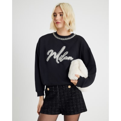 Black Milan Boucle Sweatshirt