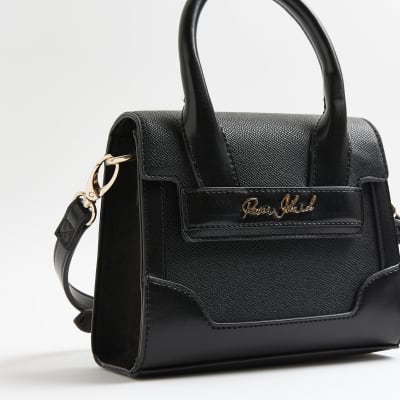Black mini cross body bag River Island