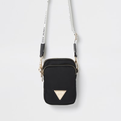 river island cross body bag black