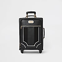 Black mixed panel suitcase