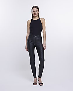 Black Molly coated skinny jeans