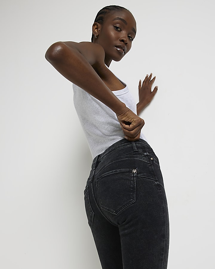 Black Molly mid rise bum sculpt jeans
