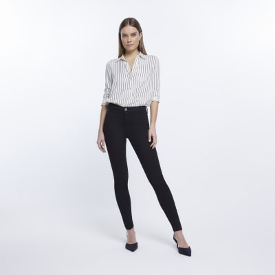 black jeans river island womens