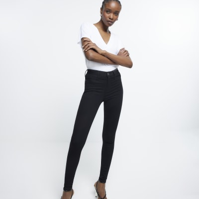 Black Molly Mid Rise Skinny Jeans