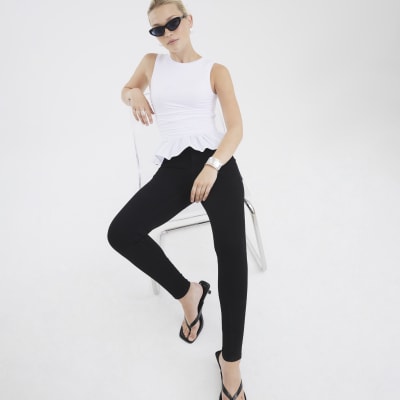 Black Molly Mid Rise Skinny Jeans