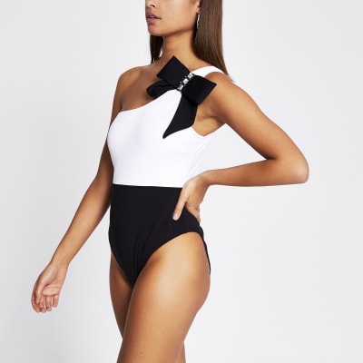 river island black swimming costume