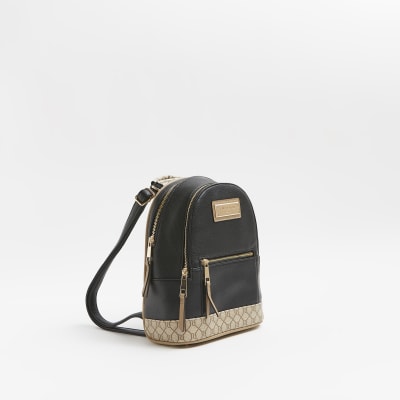 River island hot sale monogram backpack