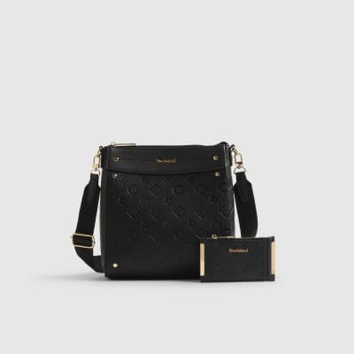 Monogram Embossed Messenger Bundle
