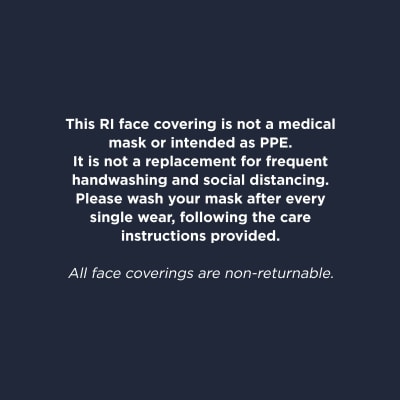 Black monogram face covering