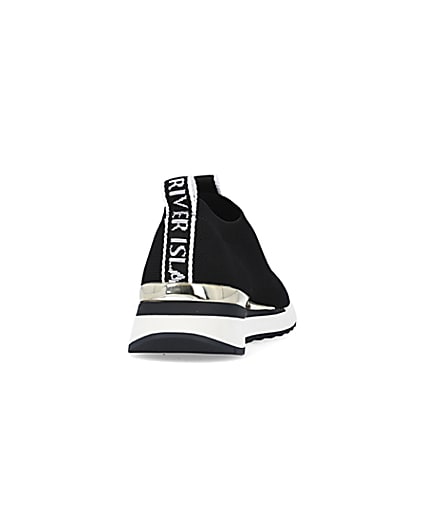 360 degree animation of product Black monogram knitted trainers frame-10