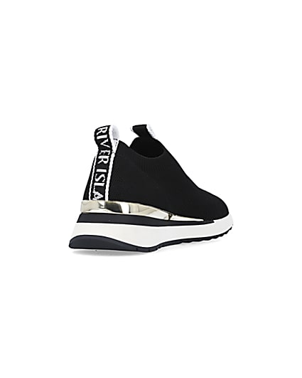 360 degree animation of product Black monogram knitted trainers frame-11
