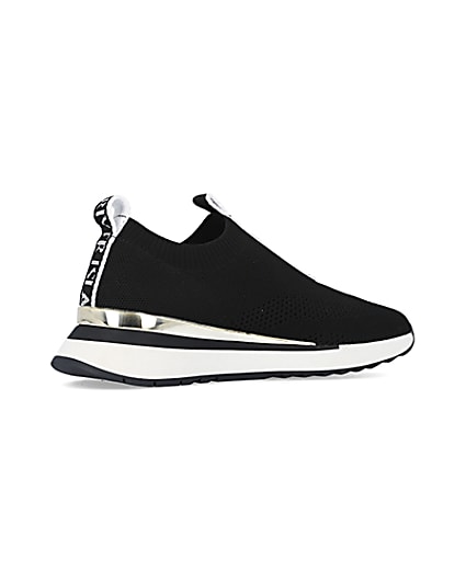 360 degree animation of product Black monogram knitted trainers frame-13