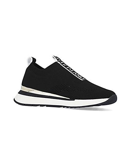 360 degree animation of product Black monogram knitted trainers frame-17