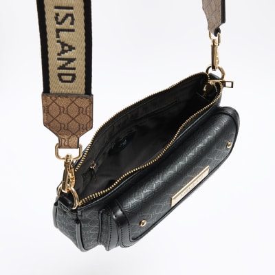river island black bag. has a little purse attached