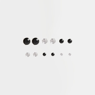 Black Multipack 6 Stud Earrings