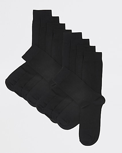 Black multipack ankle socks