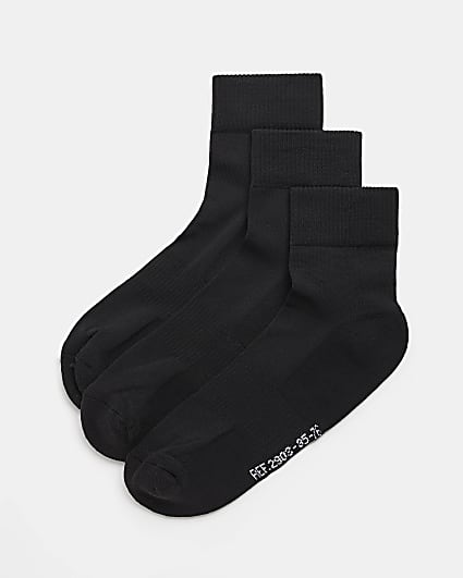 Black Multipack graphic Trainer Socks