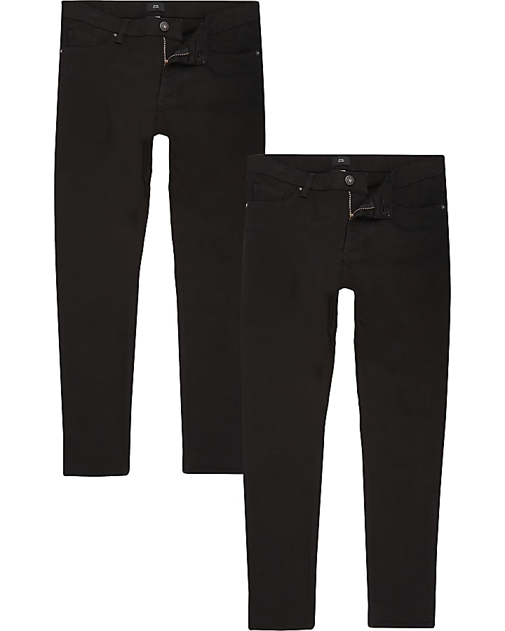 Black multipack of 2 skinny fit jeans