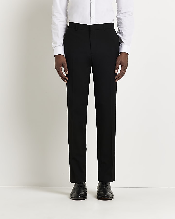 Black multipack of 2 slim fit trousers