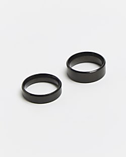 Black Multipack of 2 steel rings