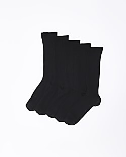 Black multipack of 5 ankle socks