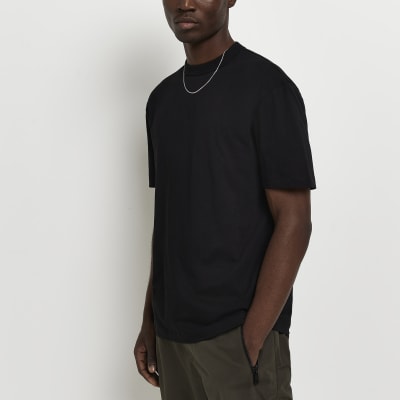 Black multipack of 5 regular fit tshirts River Island