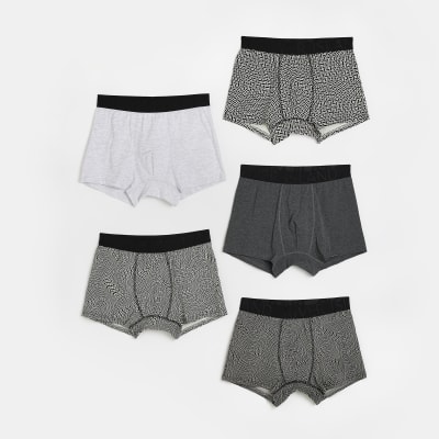 Black Multipack of 5 RI print boxers