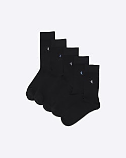 Black multipack of 5 RI socks