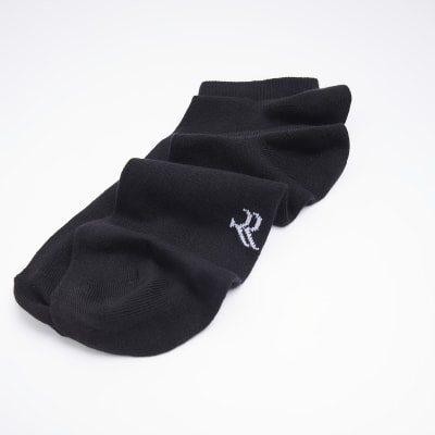 Black multipack of 5 RI trainer socks River Island