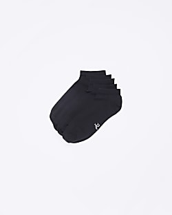 Black multipack of 5 RI trainer socks