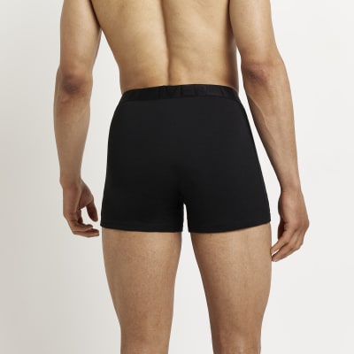 Black multipack of 5 RI waistband boxers River Island