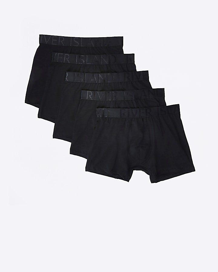 Black multipack RI waistband boxers