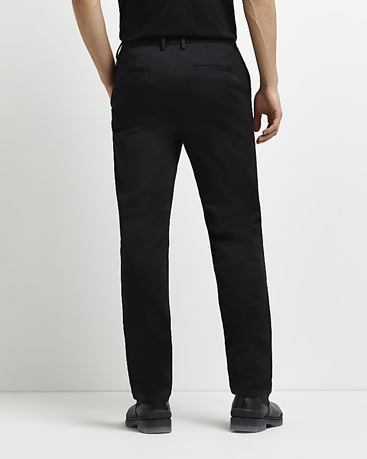 Black multipack slim chino trousers