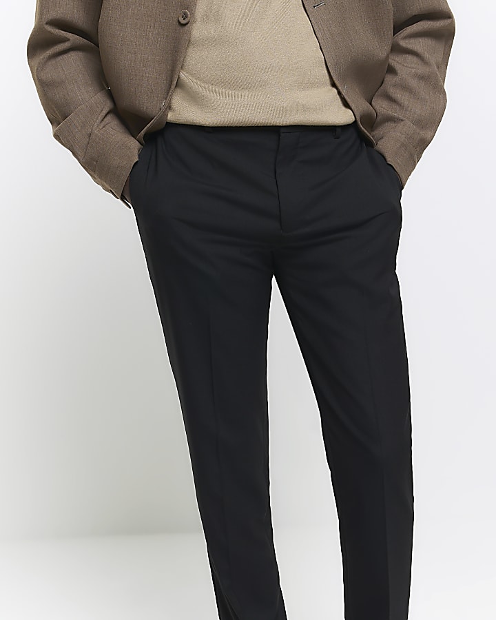Black multipack slim fit trousers