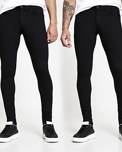 Black multipack super skinny fit jeans
