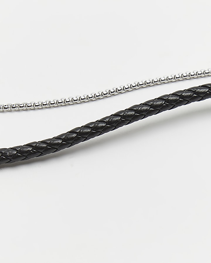 Black Multirow chain Necklace