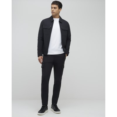 Black Muscle Fit Shacket