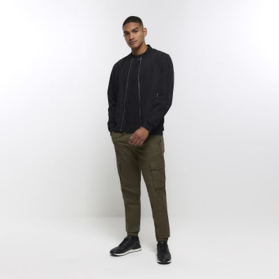 Black muscle fit tshirt River Island