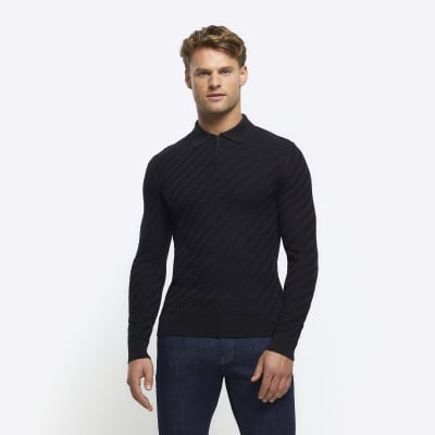 River island sales long sleeve polo