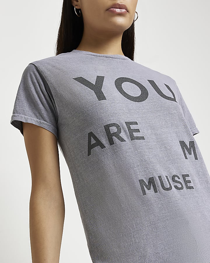 Black muse graphic print t-shirt