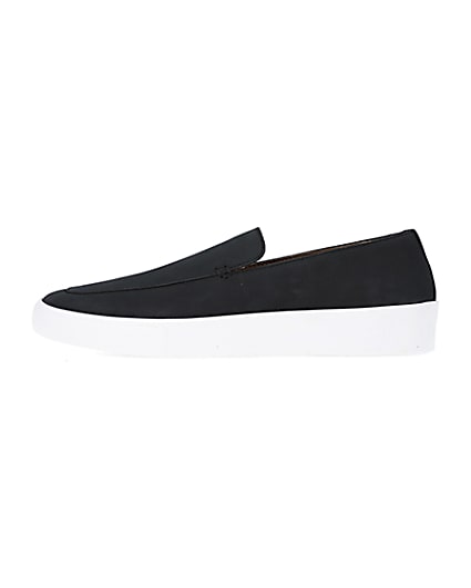 360 degree animation of product Black Nubuck Cupsole Loafers frame-3